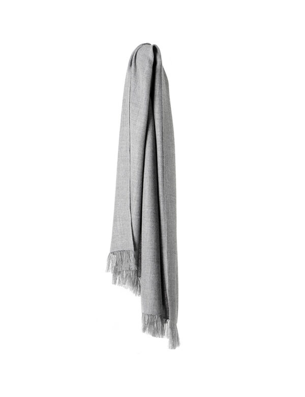 Traveller scarf - Light grey ivory 1