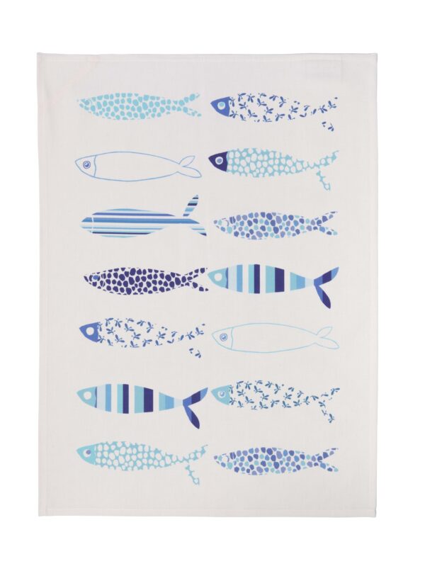 Pichler Geschirrtuch SARDINES blau
